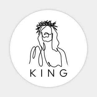 Jesus Is King – Faith Over Fear Christian Graphic Tee Magnet